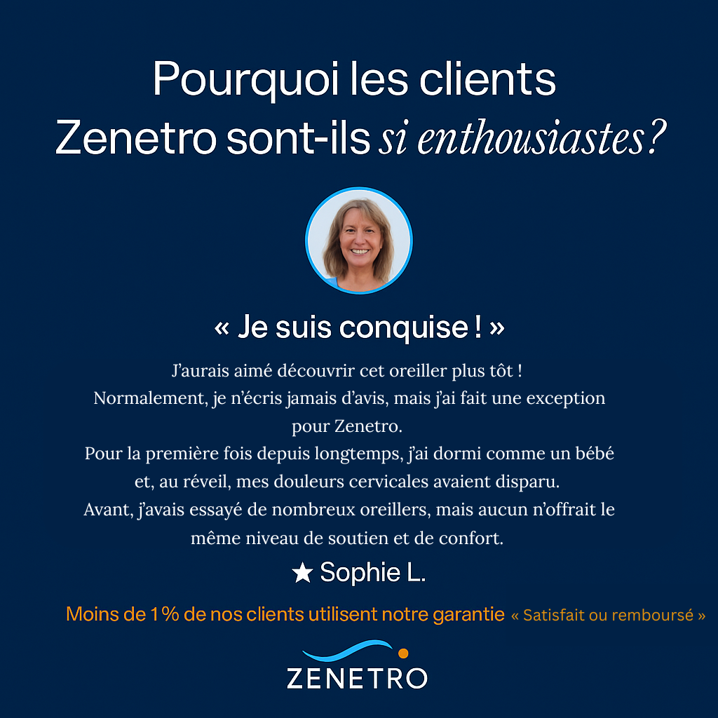 L'Oreiller Zenetro™ – Dormez aligné, réveillez-vous libéré