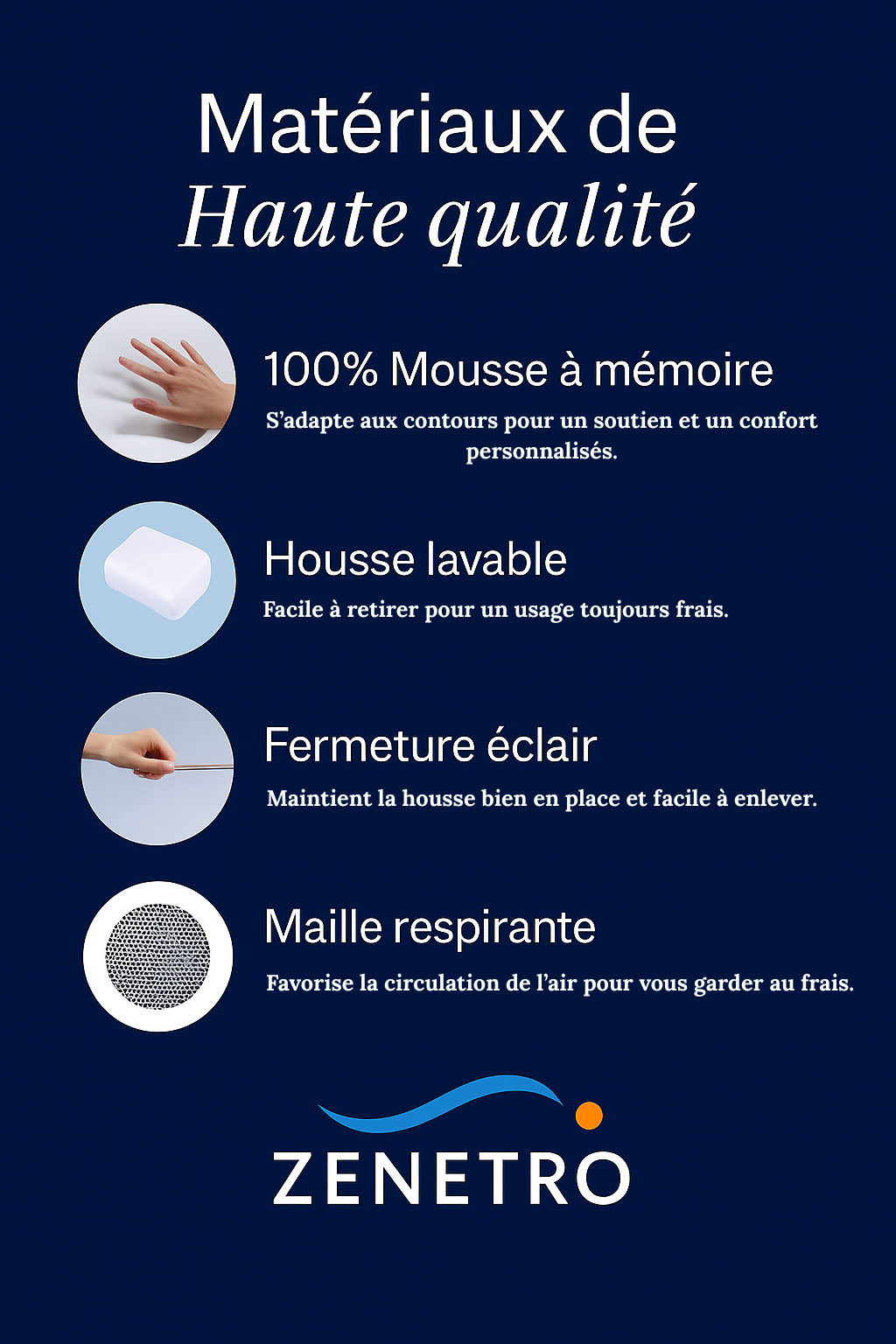 L'Oreiller Zenetro™ – Dormez aligné, réveillez-vous libéré